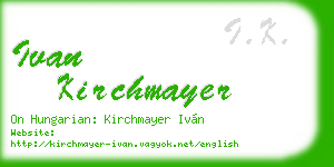 ivan kirchmayer business card